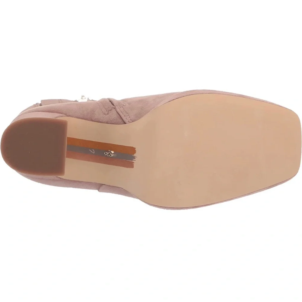 Jaye Cashmere Suede Heeled Booties Sam Edelman - Picture 4 of 5